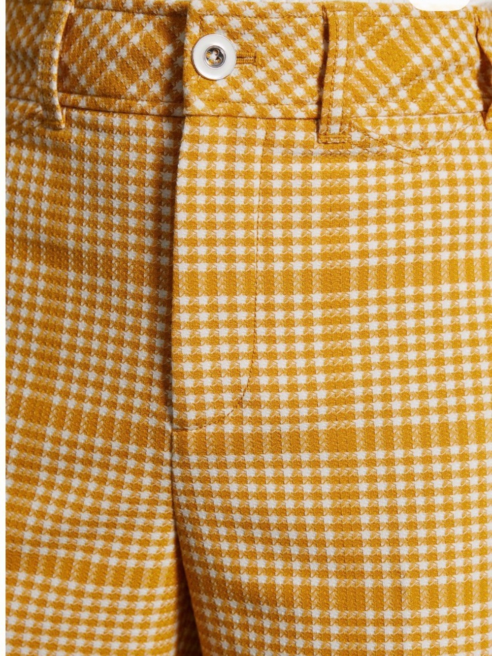 Anthropologie Maeve Yellow Plaid Wide-Leg Pants Trousers Sz 10 NWOT NEW - Picture 4 of 6